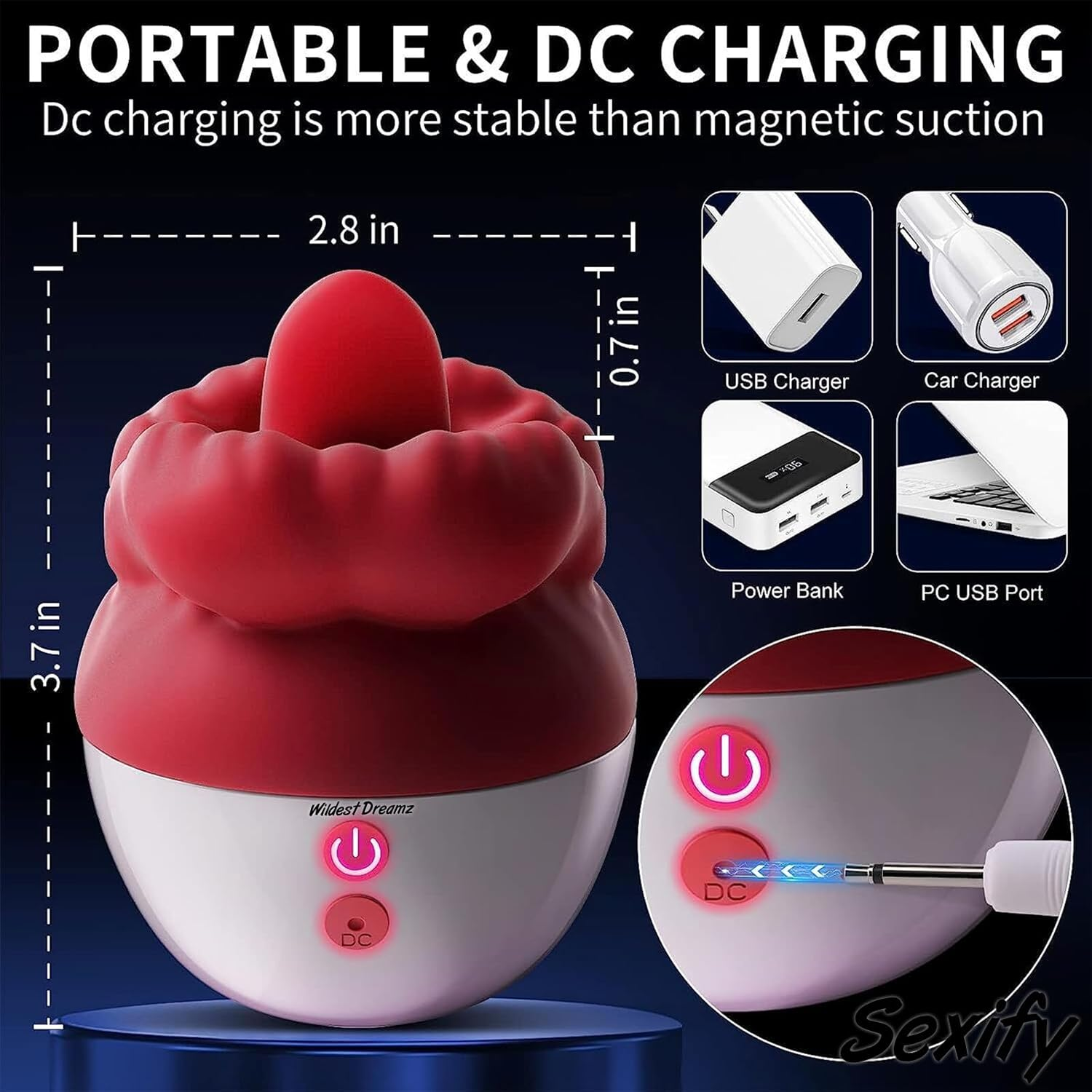 Licking Vibrator Sex Toys Vibrator for Women - Adult Toys with 10 Vibrating & 10 Tongue Licking Modes, Nipple Toys Clitoral Vibrator G-Spot Vibrators, Adult Sex Toys & Games for Women Couples Pleasure image number 2