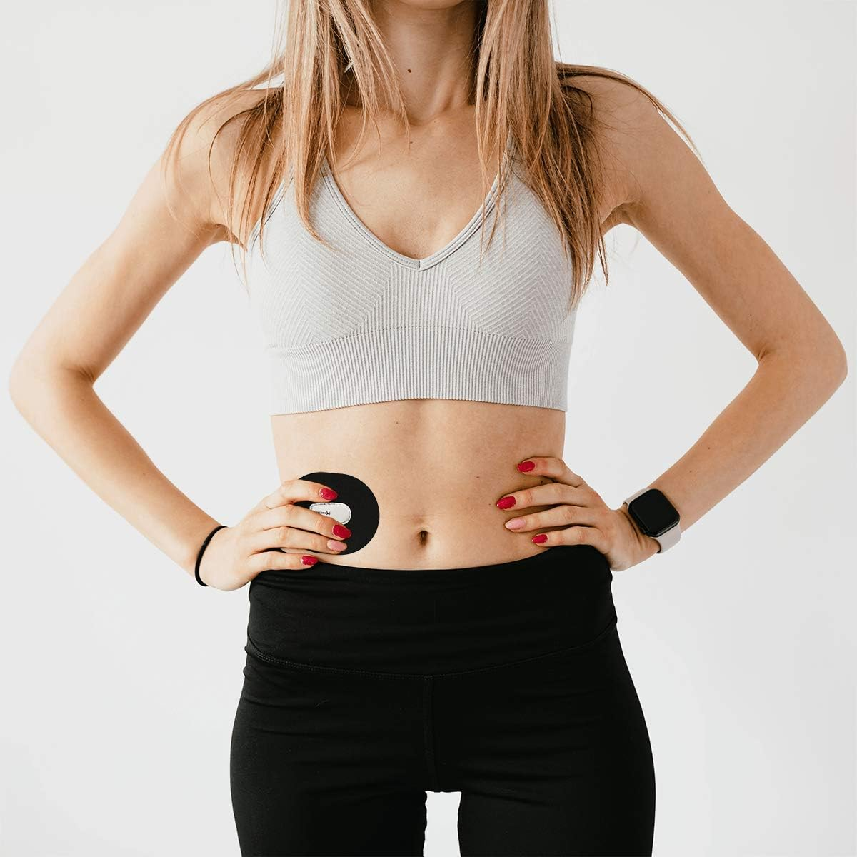 Glucology CGM Patches Compatible with Omnipod (Black) | 25 Pack | Waterproof & Hypoallergenic Adhesive Patch - Blue image number 4