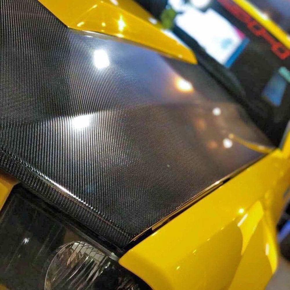 Vinyl 6D Carbon Fiber Car Wrap with Air Release Technology - 1 X 5 FT - Black