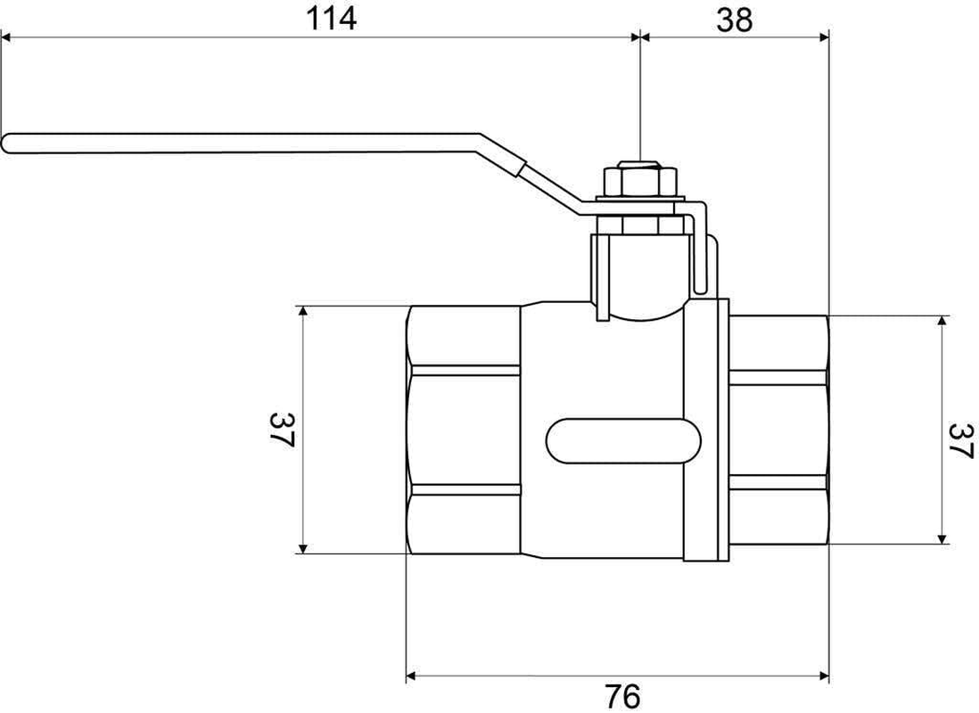 Mildon Rough Brass Gas and Water Tested Dual Ball Valve, 1-Inch Size, Yellow Handle image number 1
