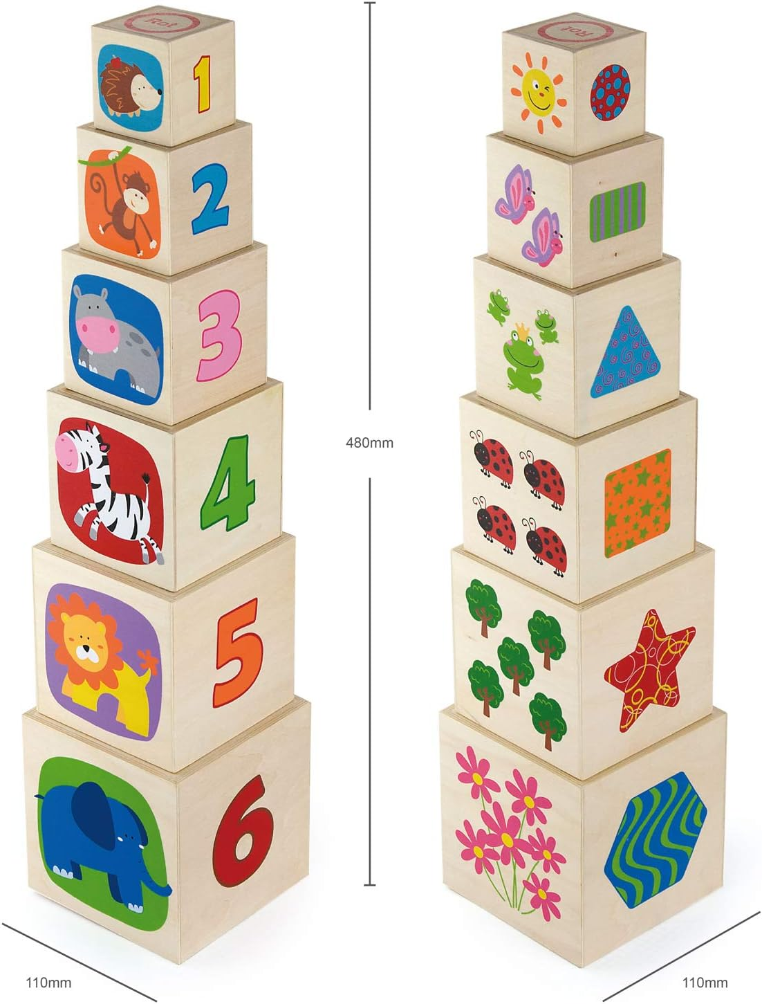 Viga Wooden Stacking Nesting Boxes image number 1