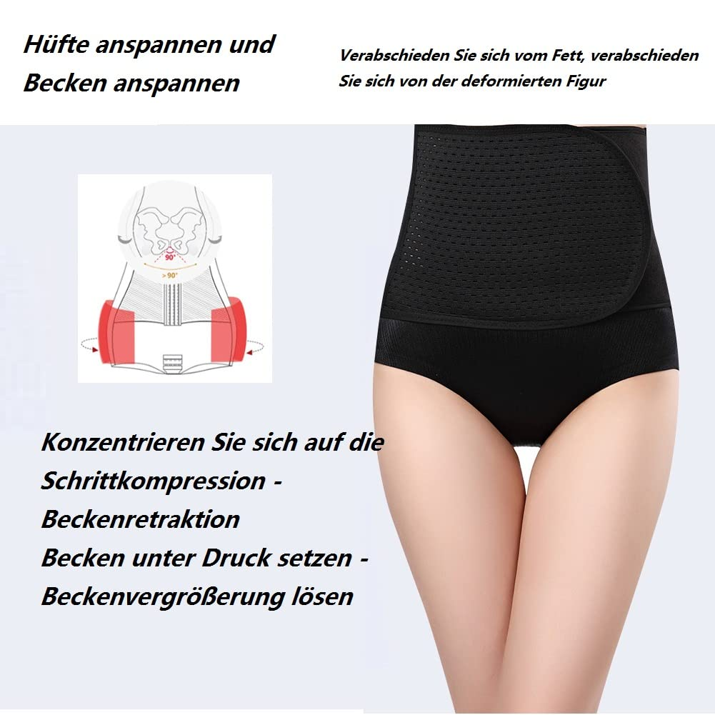 Abdominal Belt after Birth, Postpartum Belt for Women, Cesarean Section Belly Strap, Corset Abdominal Control Women'S Belly Band after Surgery (Black, One Size) image number 4