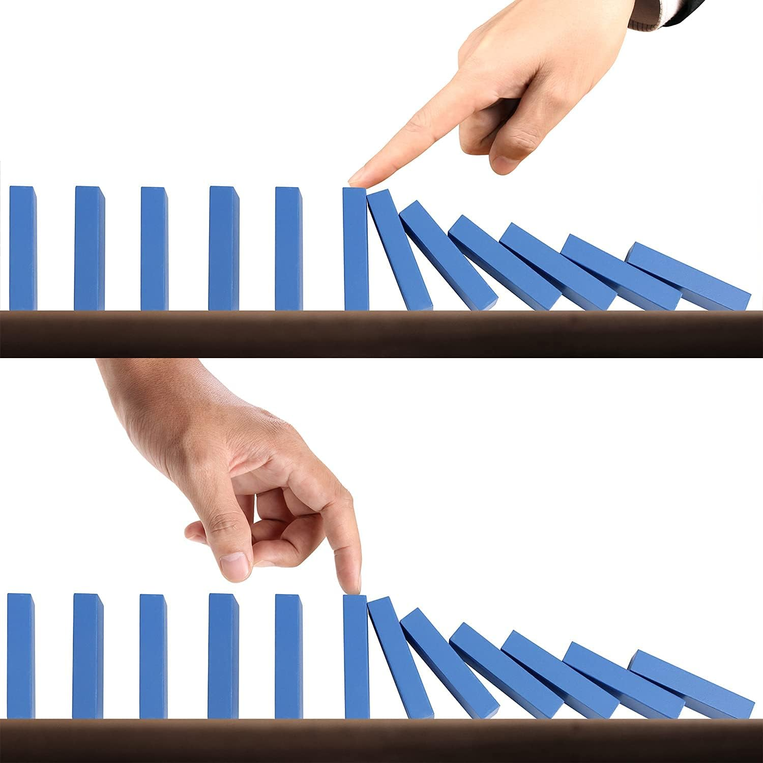 AQSXO 12 Colors Bulk Dominoes, Wooden Domino Blocks, for Kids Birthday Party Favor Kids Racing Toy Game, Building and Stacking Toys 120Pcs. image number 6