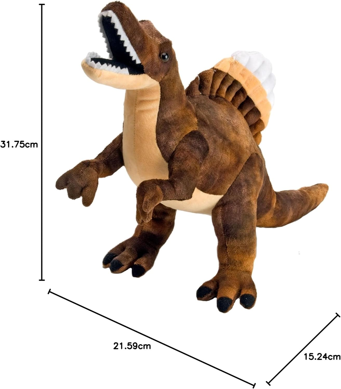 Wild Republic 15492 Dinosauria Mini Spinosaurus 10" Plush