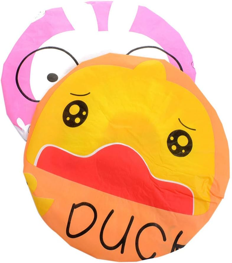 Aysekone 5 Pieces Cute Cartoon Animals Waterproof Elastic PEVA Shower Caps Bath Caps Bathing Bathroom Hats Bathroom Accessories for Women and Girls and Kids image number 4