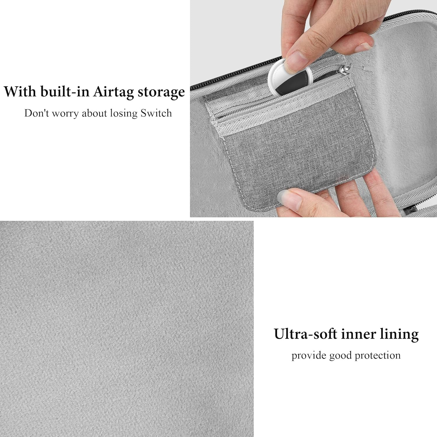 Geekria Switch Carrying Case Compatible with Nintendo Switch 2 (2025), Protective Hard Shell Travel Bag with Space for Console, Game Cards, Airtag and Accessories (Dark Gray) image number 1