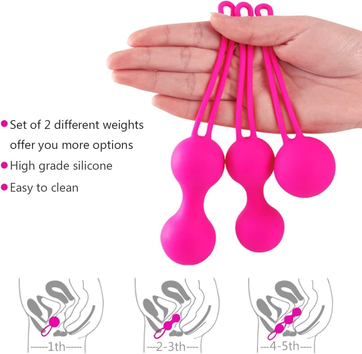Excercise Balls Training Balls for Women Silicone Training Balls Pink image number 3