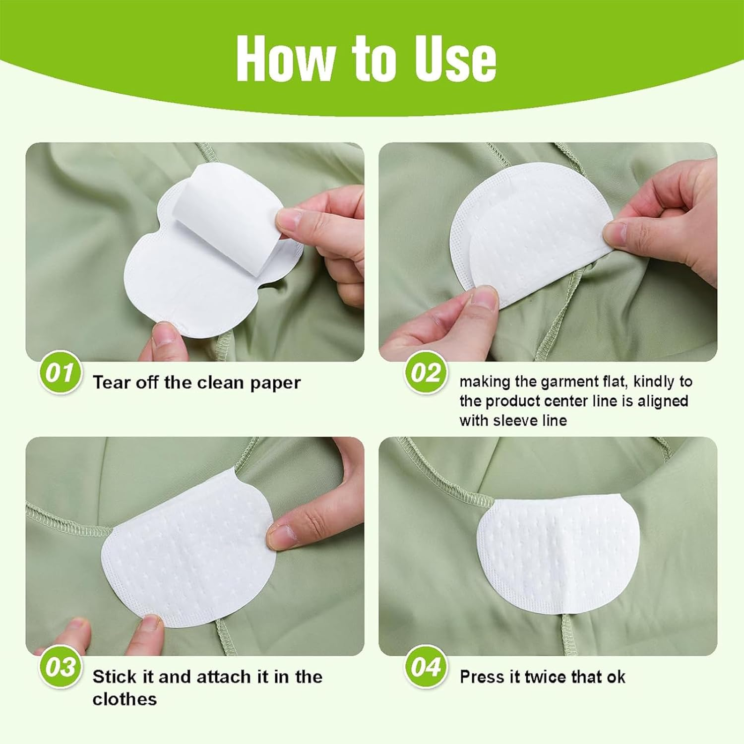 Underarm Sweat Pads,Disposable Underarm Pads,For Men and Women Comfortable Unflavored Non Sweat Armpit Protection 100 Pcs