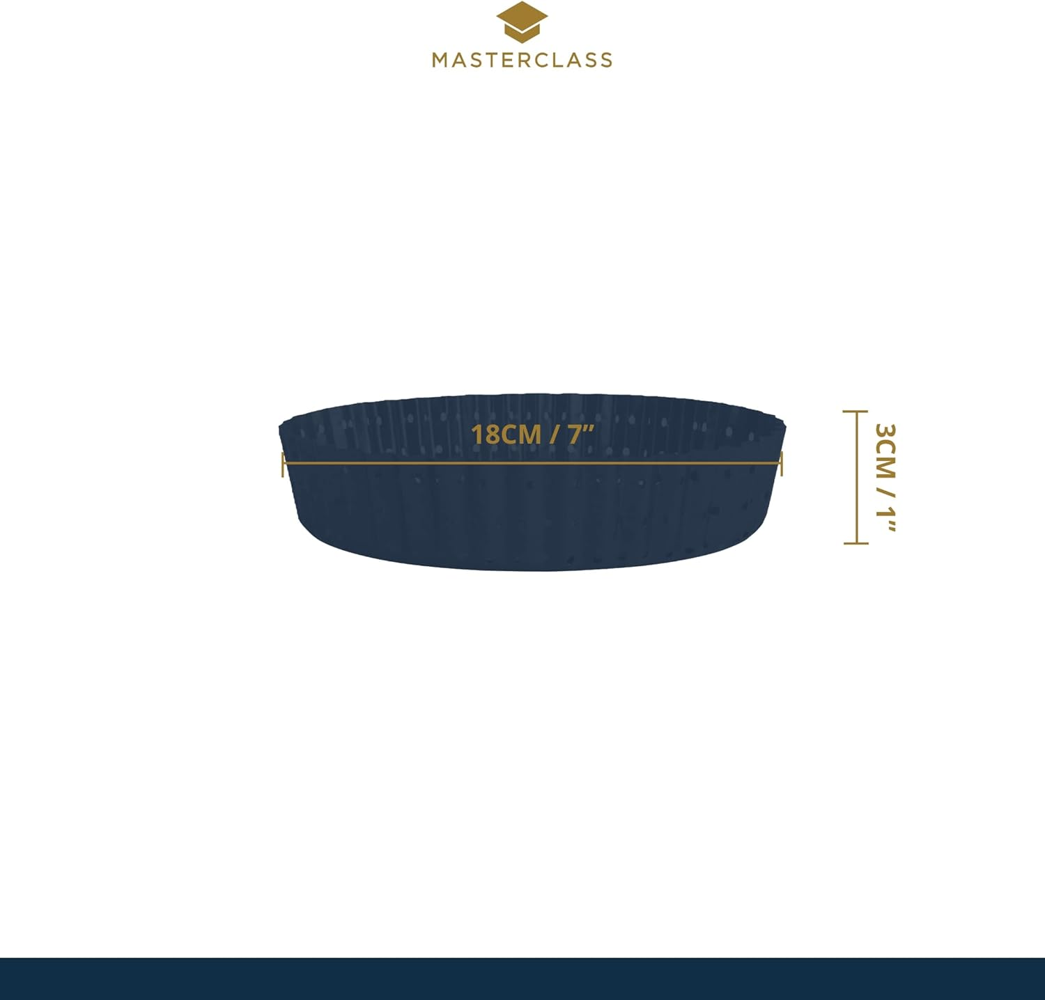 Masterclass Crusty Bake 18 Cm Perforated Quiche Tin with PFOA Non Stick and Loose Bottom, Fluted, Robust 1 Mm Carbon Steel, Grey image number 2