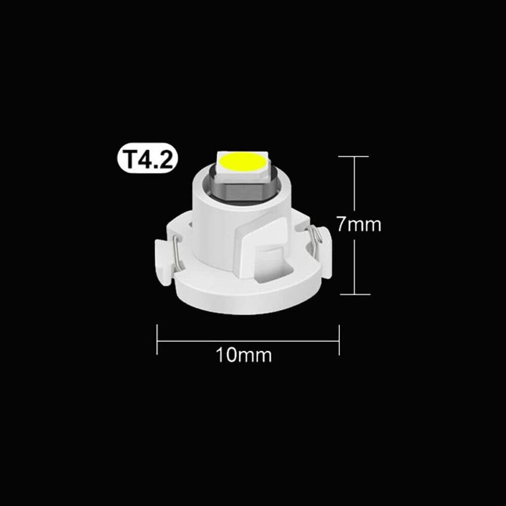 6Pcs Green T4.2 Superbright Wedge 3030 LED Globes Dash Cluster Bulb image number 2