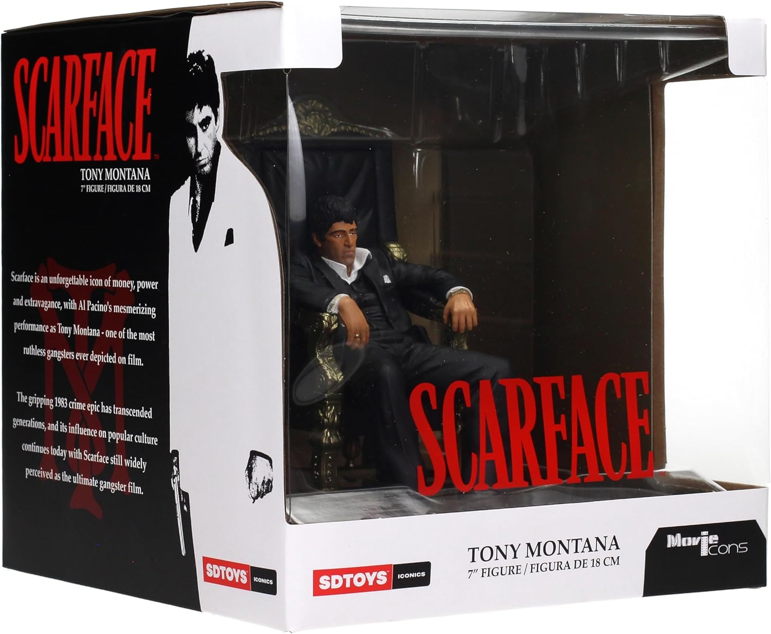 SD Toys Scarface-Tony Montana in Chair Vinyl Action Figure image number 2