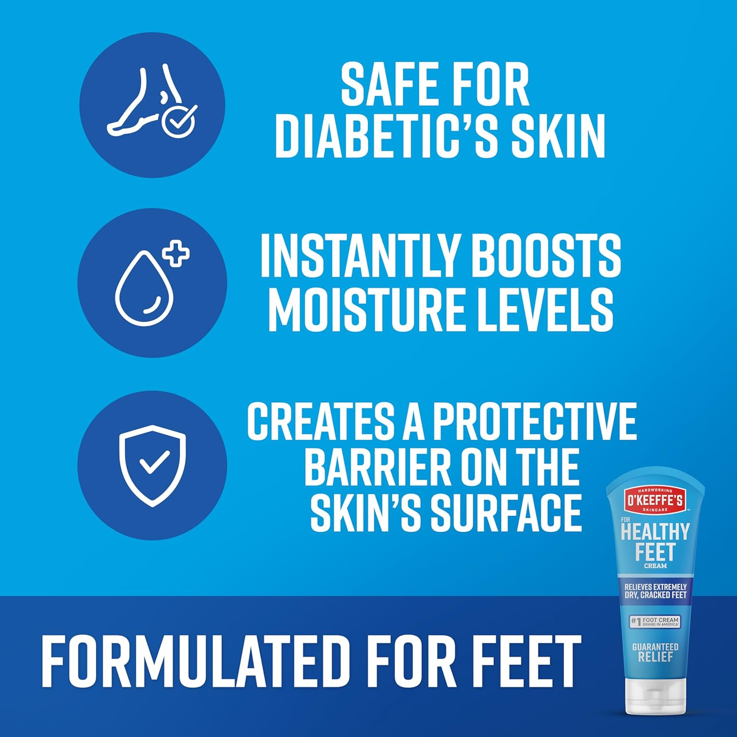 O'Keeffe'S Healthy Feet Cream 76G Jar - Foot Cream Relieves & Repairs Extremely Dry, Cracked Feet. Guaranteed Relief. Tough on Dryness, Gentle on Sensitive Skin. Non-Greasy, Unscented image number 2