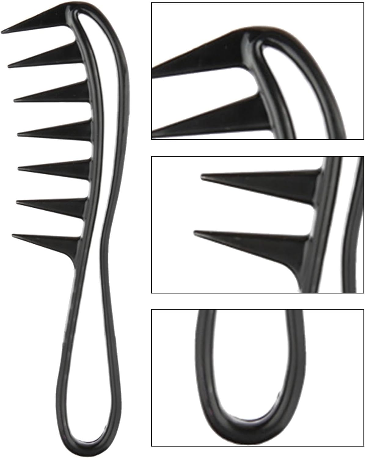 Curl Comb - Wide Tooth Comb for Curly Hair | Curly Hair Large Tooth Comb | Wide Tooth Comb Hairdressing | Wide Spaced Curl Comb for Curly Hair | Hair Styling Tool Hair Accessories for Long Thick Hair - Grey image number 5