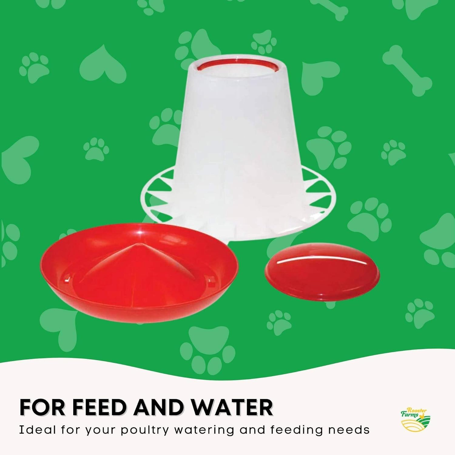 Rooster Farms 9Kg Automatic Chicken Feeder - Poultry Hen Feeding Seed Bucket image number 4