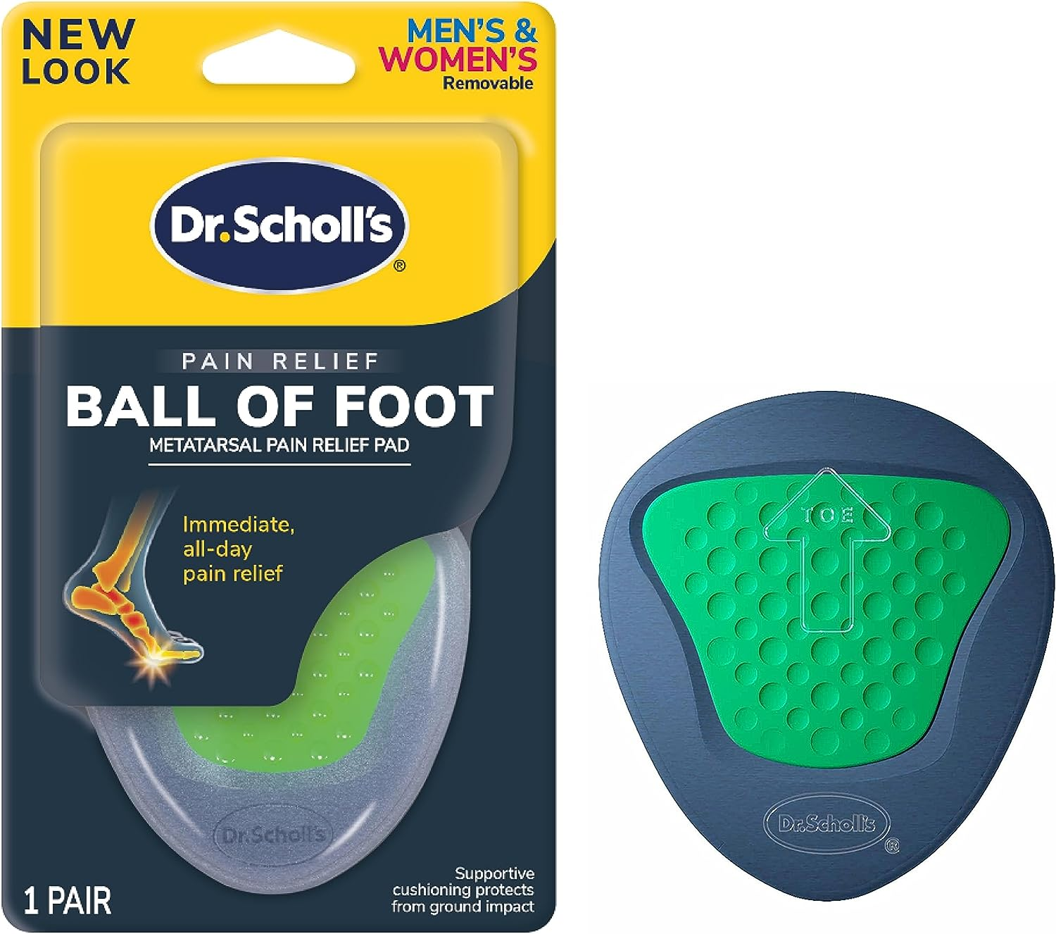 Dr. Scholl'S BALL of FOOT Pain Relief Orthotics (One Size) // Clinically Proven Immediate and All-Day Relief of Ball-Of-Foot Pain by Lifting and Reducing Pressure on Metatarsal Bones image number 1