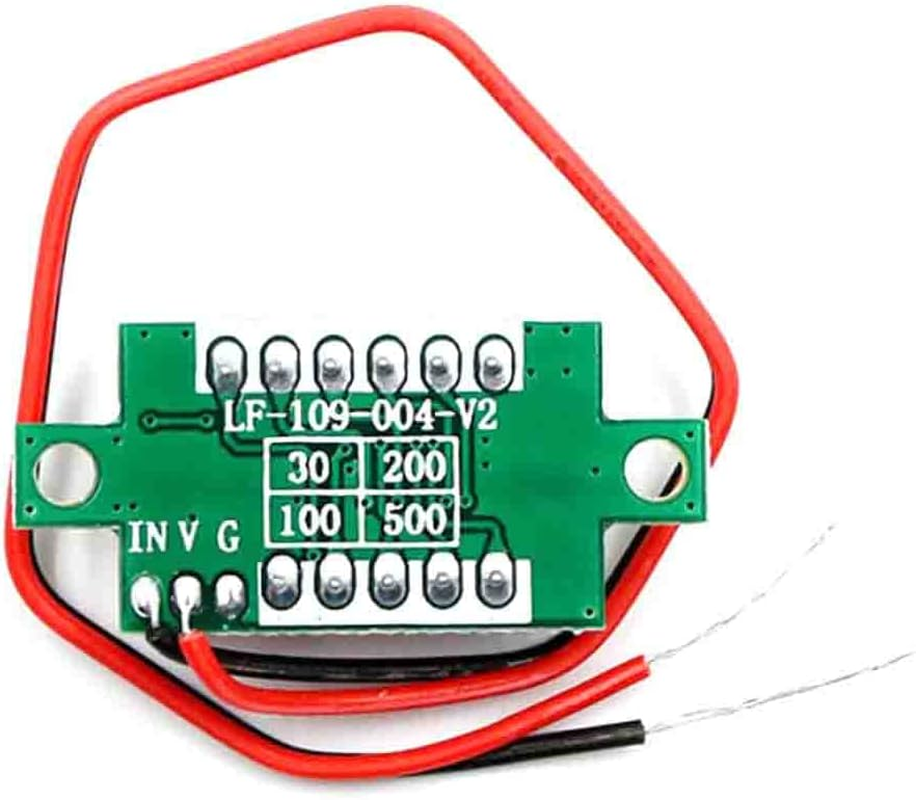 5Pcs Voltage Meter 2 Wire 0.28 Inch Mini Digital Voltmeter Panel DC 2.5V-30V Two-Wire Voltage Tester Meter LED Display (Green) image number 3