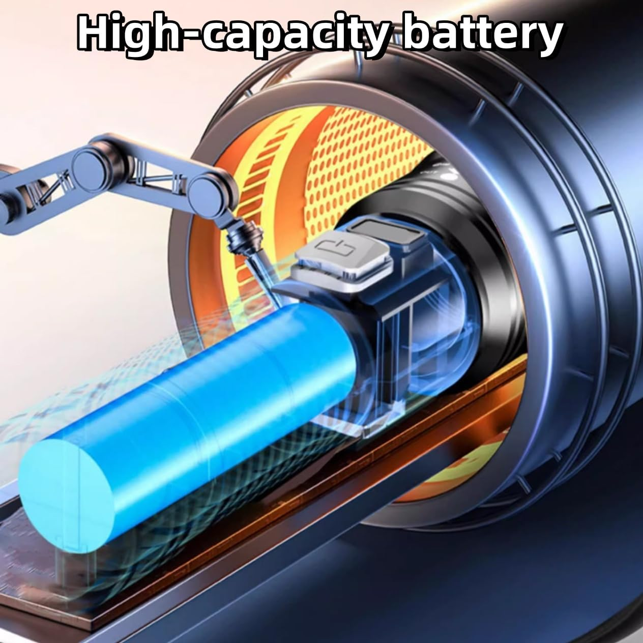 Rechargeable Flashlights 10000 Lumens, Tactical Flashlight, Led Flashlight for Home, Flashlights with 3 Light Modes, IPX6 Waterproof, Handheld Flash Light for Camping, Emergencies, Outdoor, Hiking image number 2