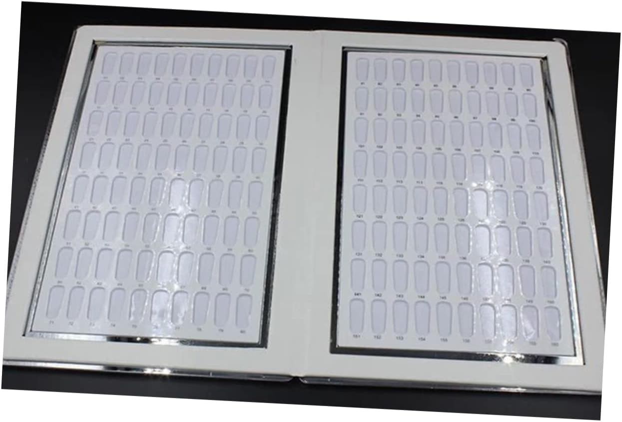 PACKOVE Nail Polish Display Book Adhesive 160 Color Acrylic Nail Art Holder for Manicure Enthusiasts and Professionals