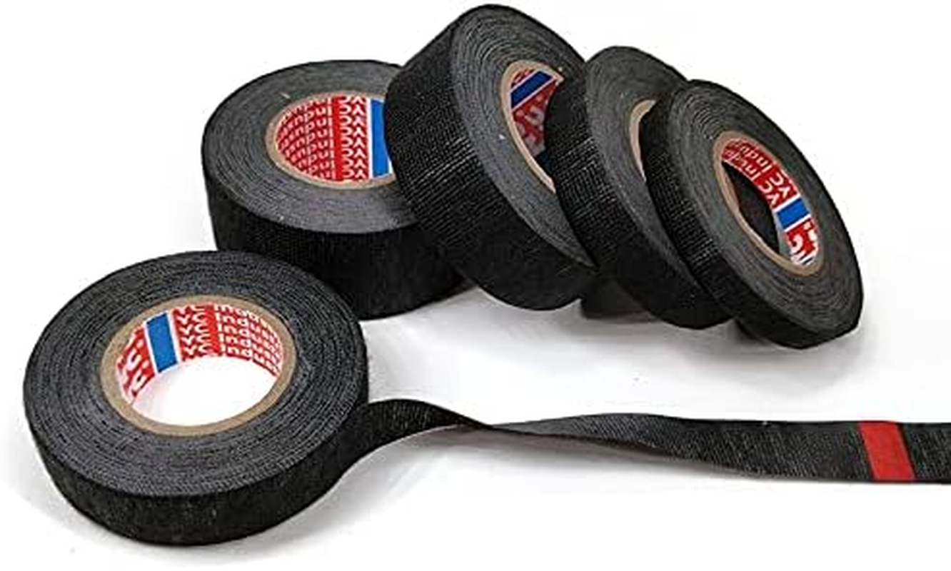 1Pcs Black Length15M Width 9/15/19/25/32MM New Tesa Type Coroplast Adhesive Cloth Tape for Cable Harness Wiring Loom Dropship (Color : 15M, Size : 25Mm) image number 4