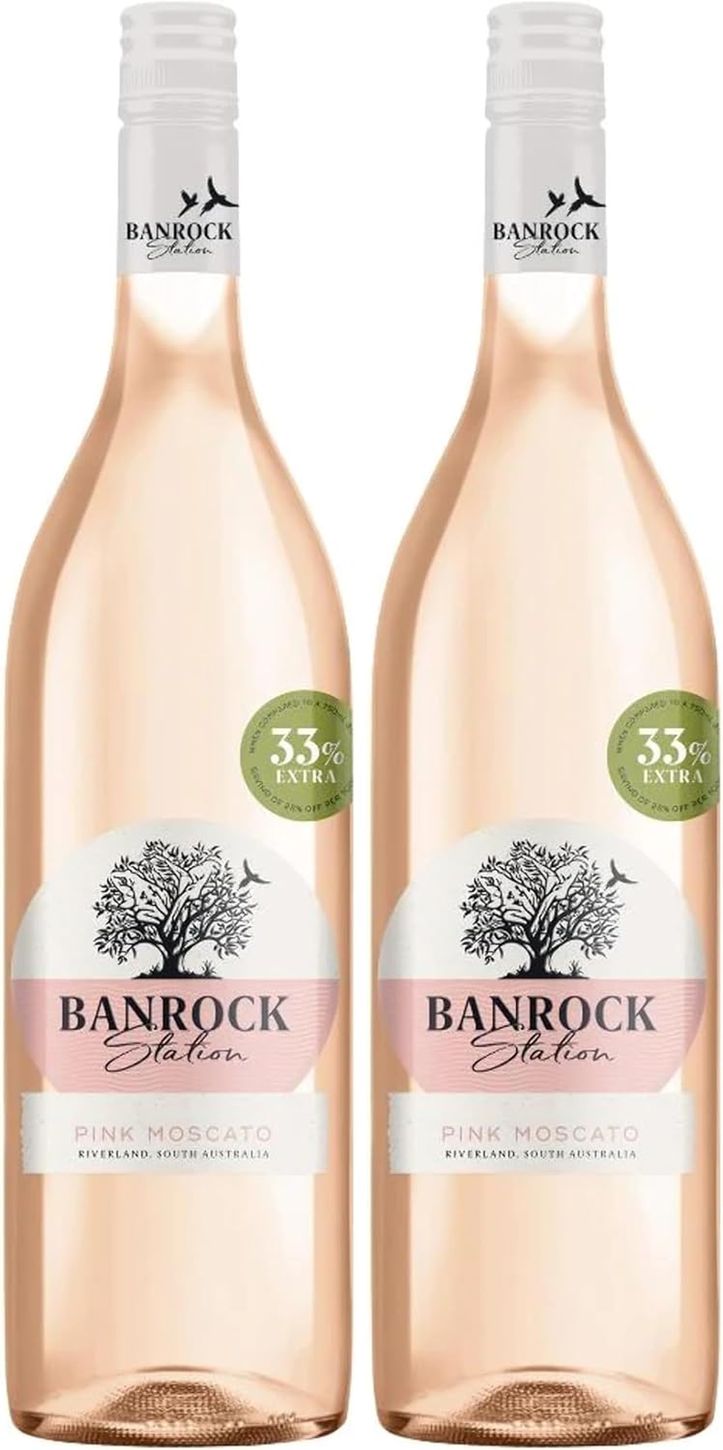 Banrock Station Pink Moscato (1 X 1Ltr Vegan) (Pack of 2)