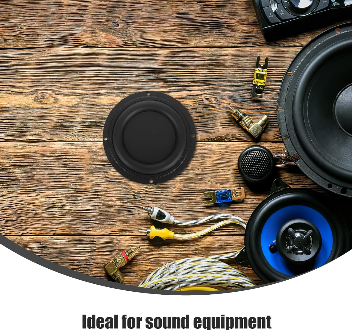 MOLUCKFU 4Pcs 4-Inch Passive Subwoofer Diaphragm Rubber Vibration Plate for Car Audio Loudspeaker Bass Radiator Replacement Speaker Repair Accessory image number 6