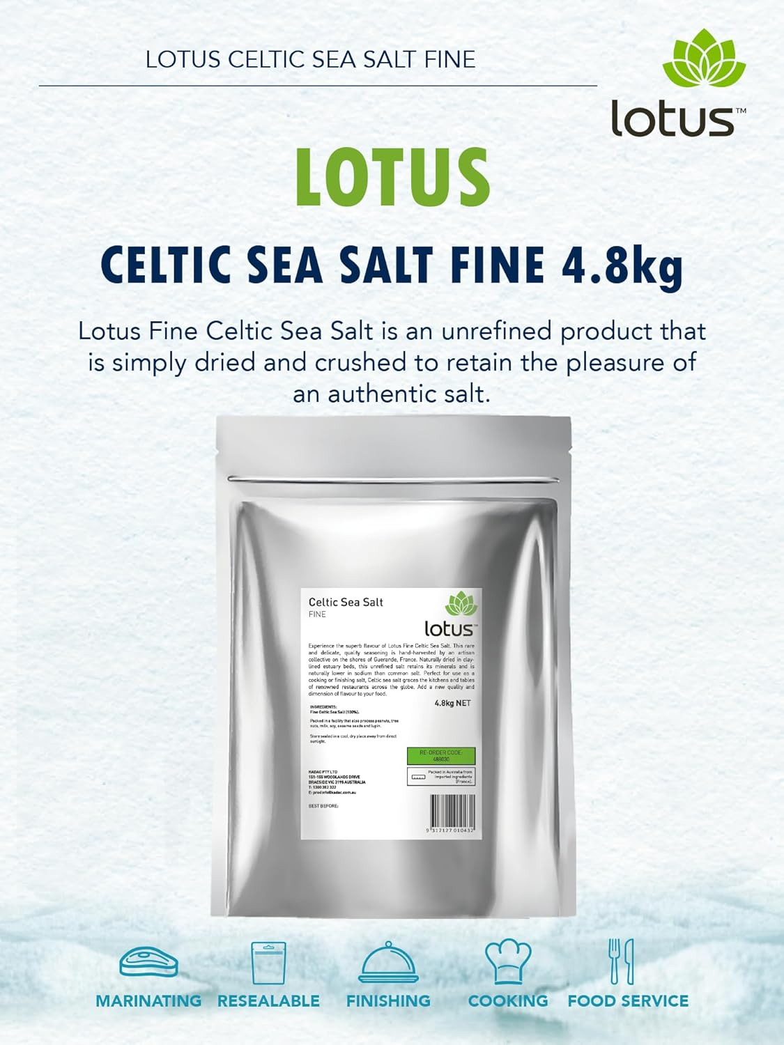 Lotus Sea Salt Celtic Fine 4.8Kg Bulk Pack image number 6