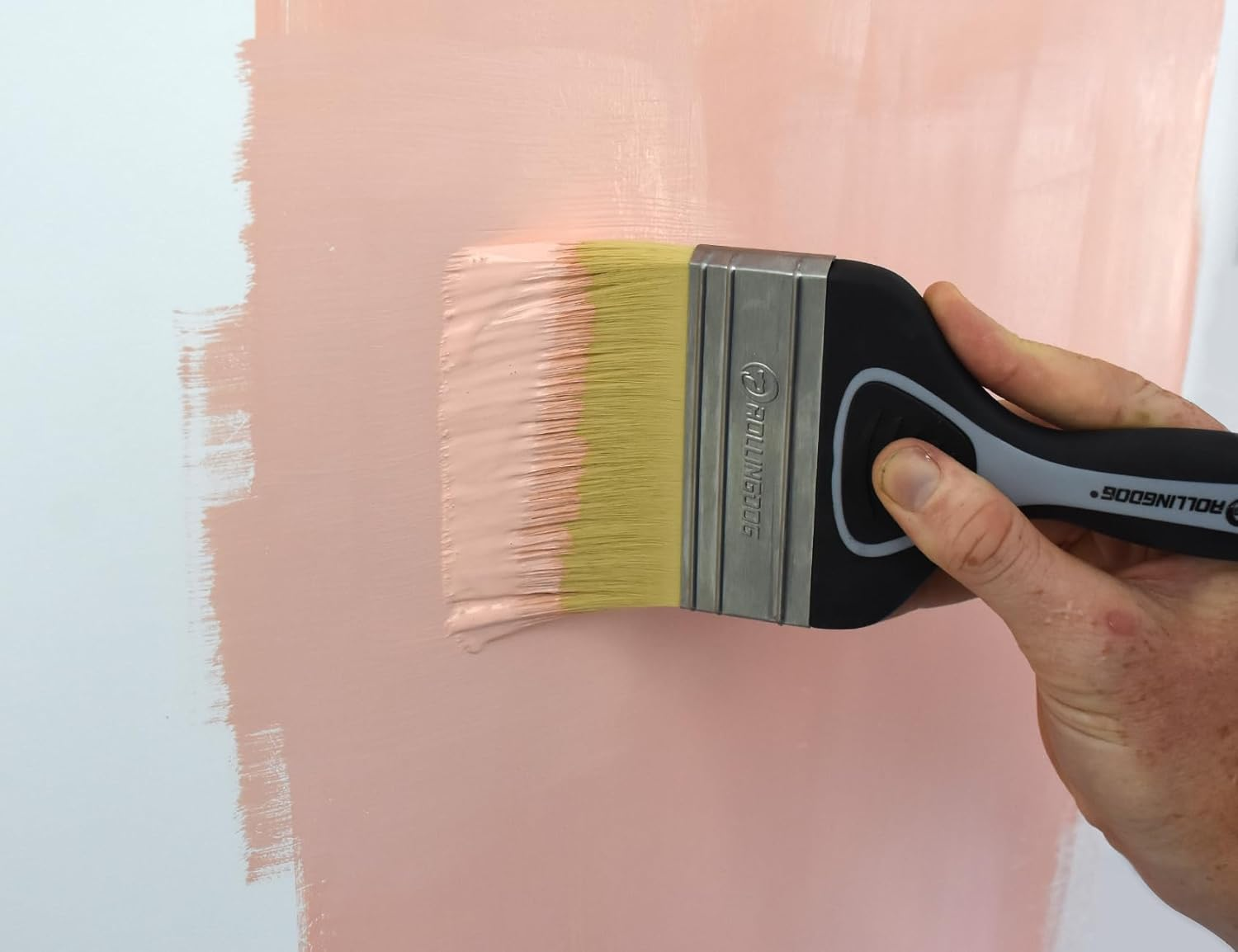 ROLLINGDOG Large Paint Brush- Soft Paint Brush for Smooth Surfaces,Wall Paint,Ceiling,Blinds,Large Surface Areas(100Mm) - 4 Inch Soft Filament image number 5