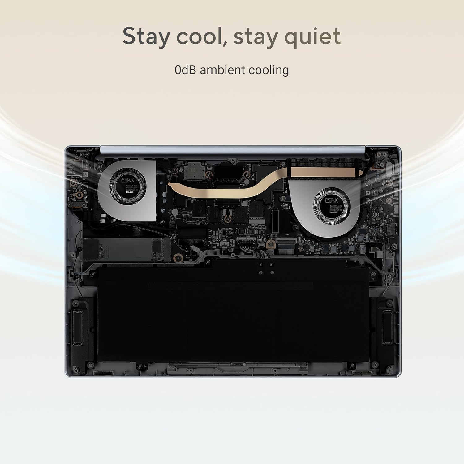 ASUS Zenbook A14 Lifestyle Laptop. 14" OLED Display. Snapdragon X plus X1P 42 100 Processor (Up to 3.2Ghz) Qualcomm Hexagon NPU up to 45TOPS. LPDDR5X 16GB RAM. 512GB Pcie 4.0 SSD. Wi-Fi 6E. W 11 Home image number 1