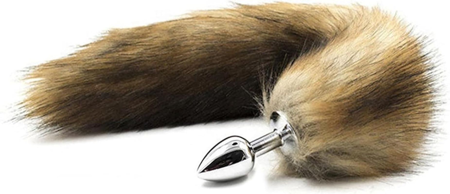 Sexy Fox Tail Cosplay Anal Plug Anal Butt Plug Adult Sex Toys for Women Men Couple Stainless Steel Anal Plug (Brown) image number 5