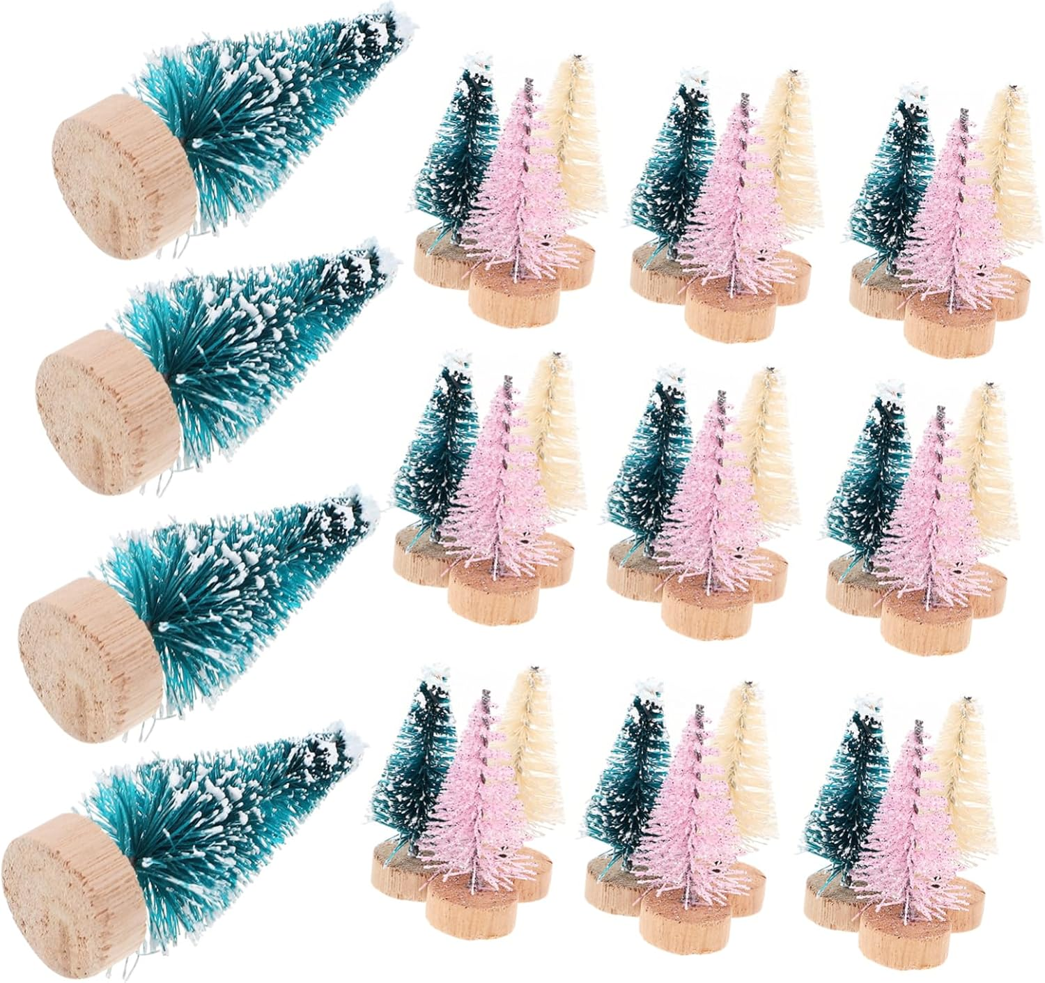 CANIGHT Mini Tabletop Christmas Trees Xmas Tree Decorations 36Pcs for Home Decorations image number 4