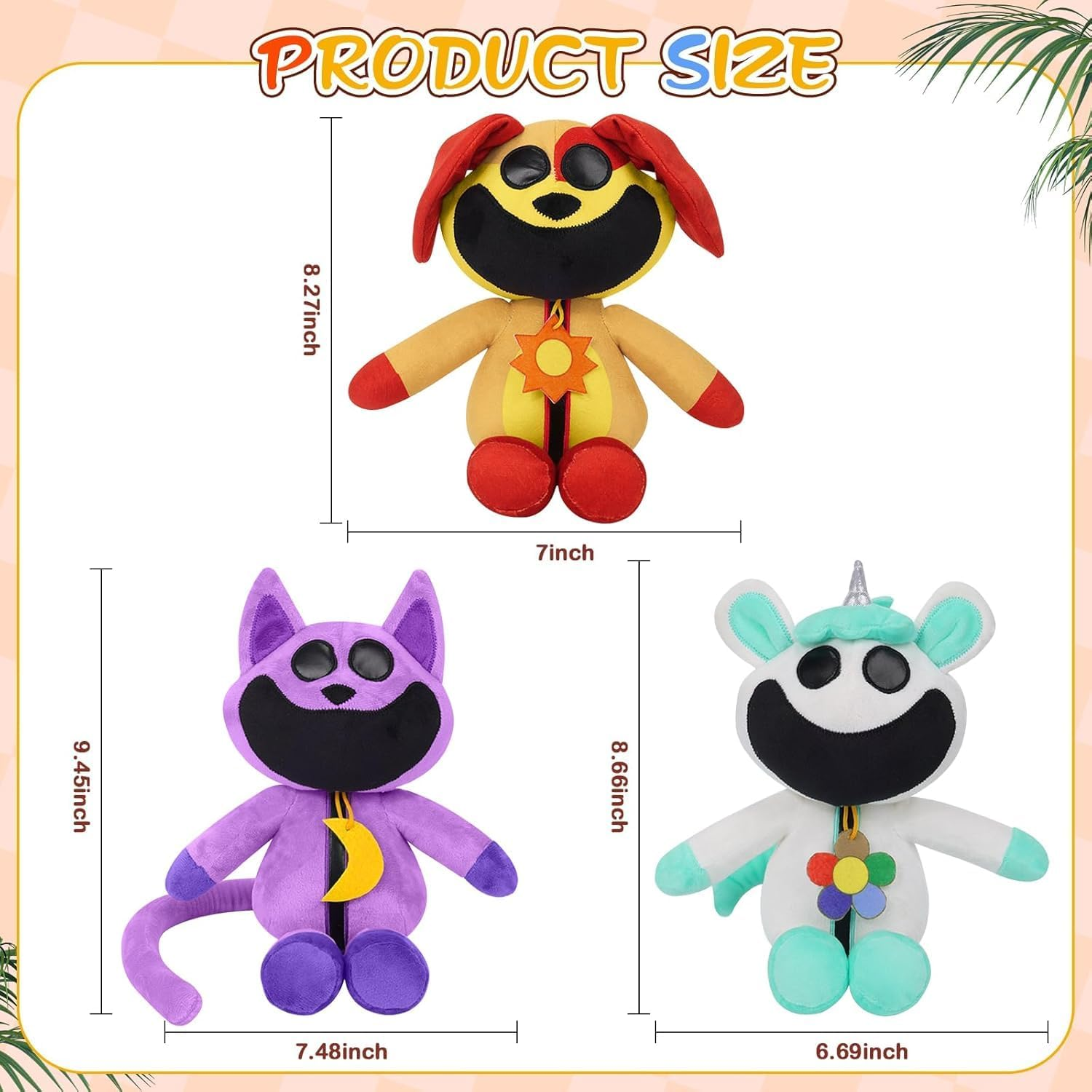 Smiling Critters Plush Toy (3PCS) image number 3