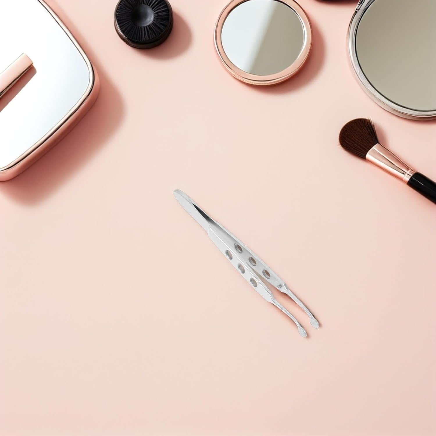 Beavorty 2Pcs Meibomian Gland Massage Forceps round Tip Stainless Steel Eyelid Care Tools for Dry Eyes Home Use image number 3