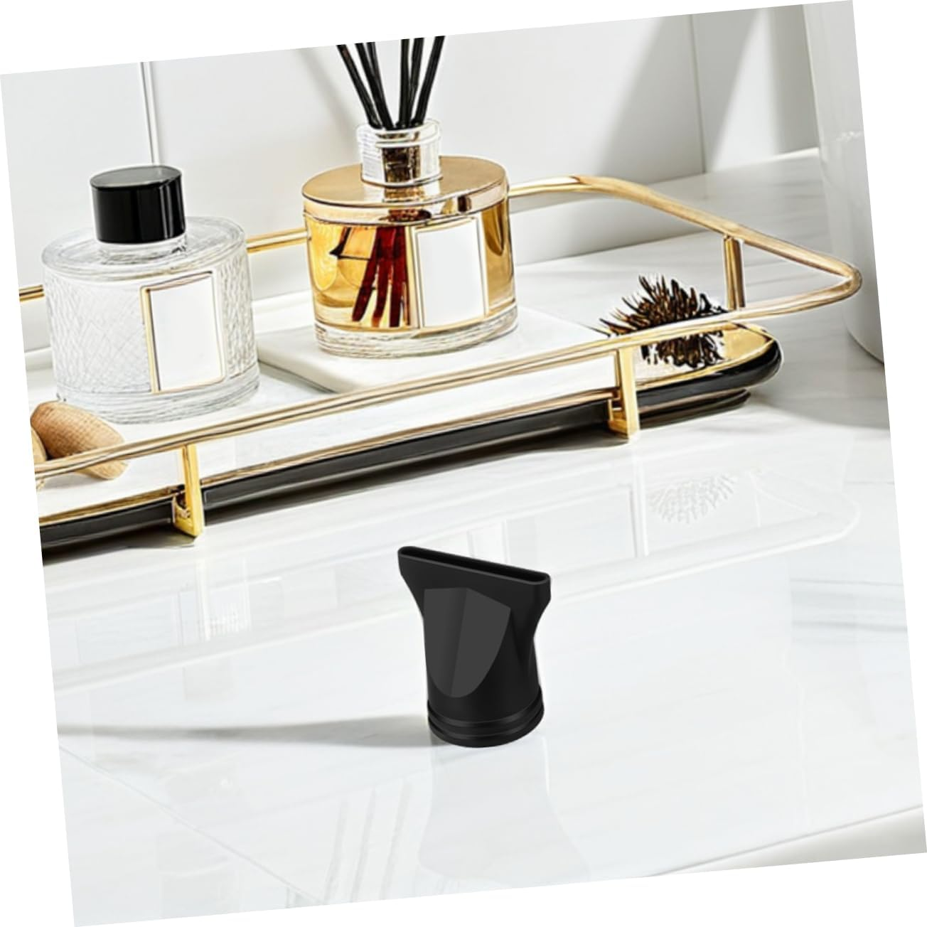 BESTYASH 5Pcs Hair Dryer Accessories Diffuser Nozzles Replacement Parts for Blow Dryers Styling Tool for Home Salon Black image number 5