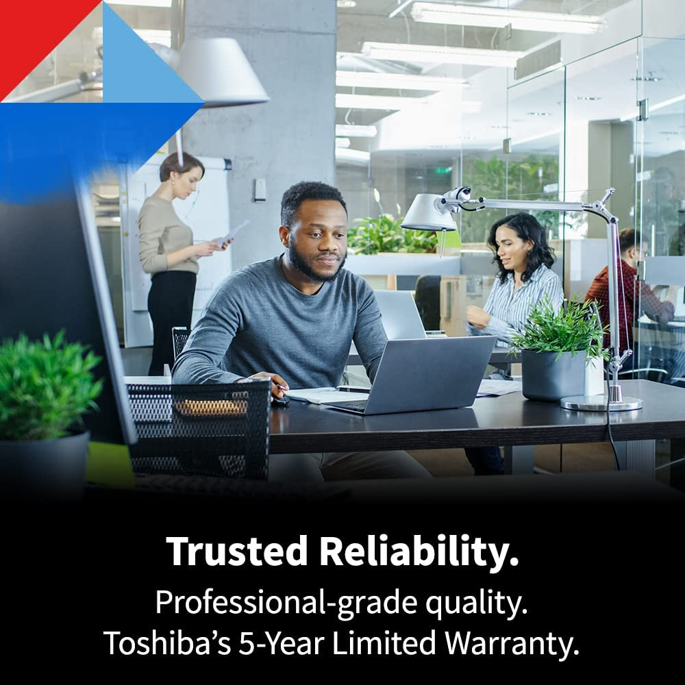 Toshiba N300 PRO 20TB Large-Sized Business NAS (Up to 24 Bays) 3.5-Inch Internal Hard Drive - up to 300 Tb/Year Workload Rate CMR SATA 6 Gb/S 7200 RPM 512 MB Cache - HDWG62AXZSTB image number 1