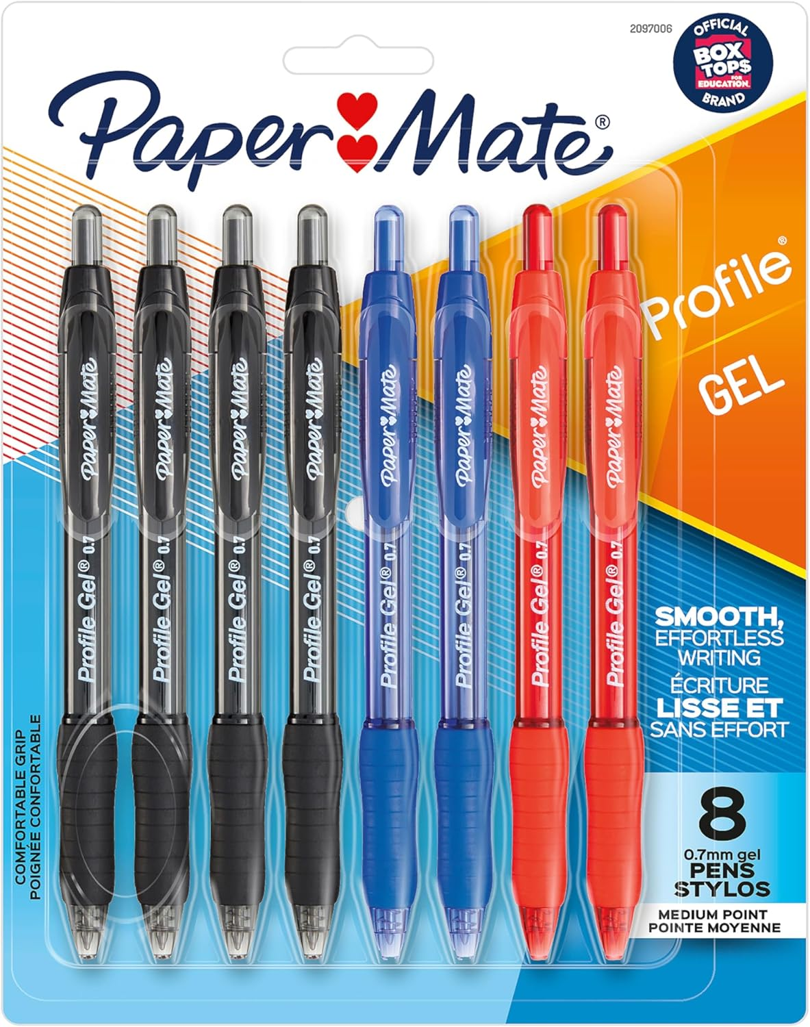 Paper Mate Gel Pen, Profile Retractable Pen, 0.7Mm, Assorted, 36 Count
