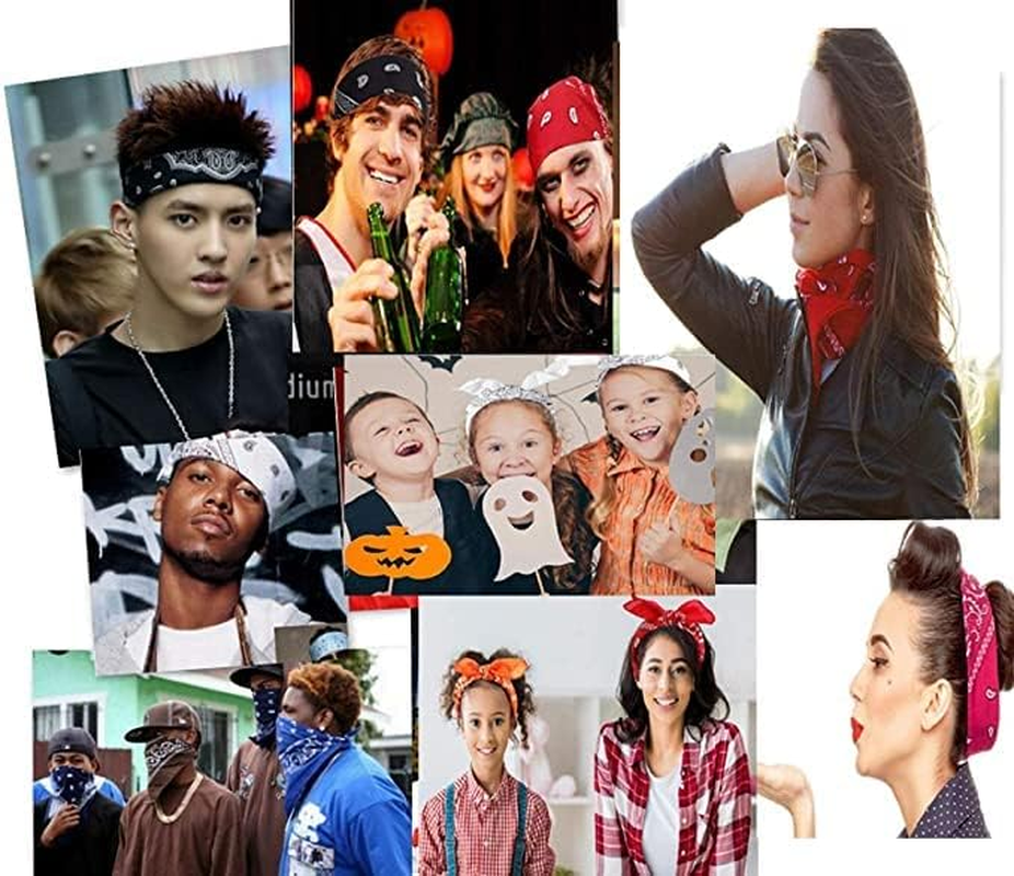 12Pcs Bandanas with Original Paisley Pattern Colour of Choice Headwear/Hair