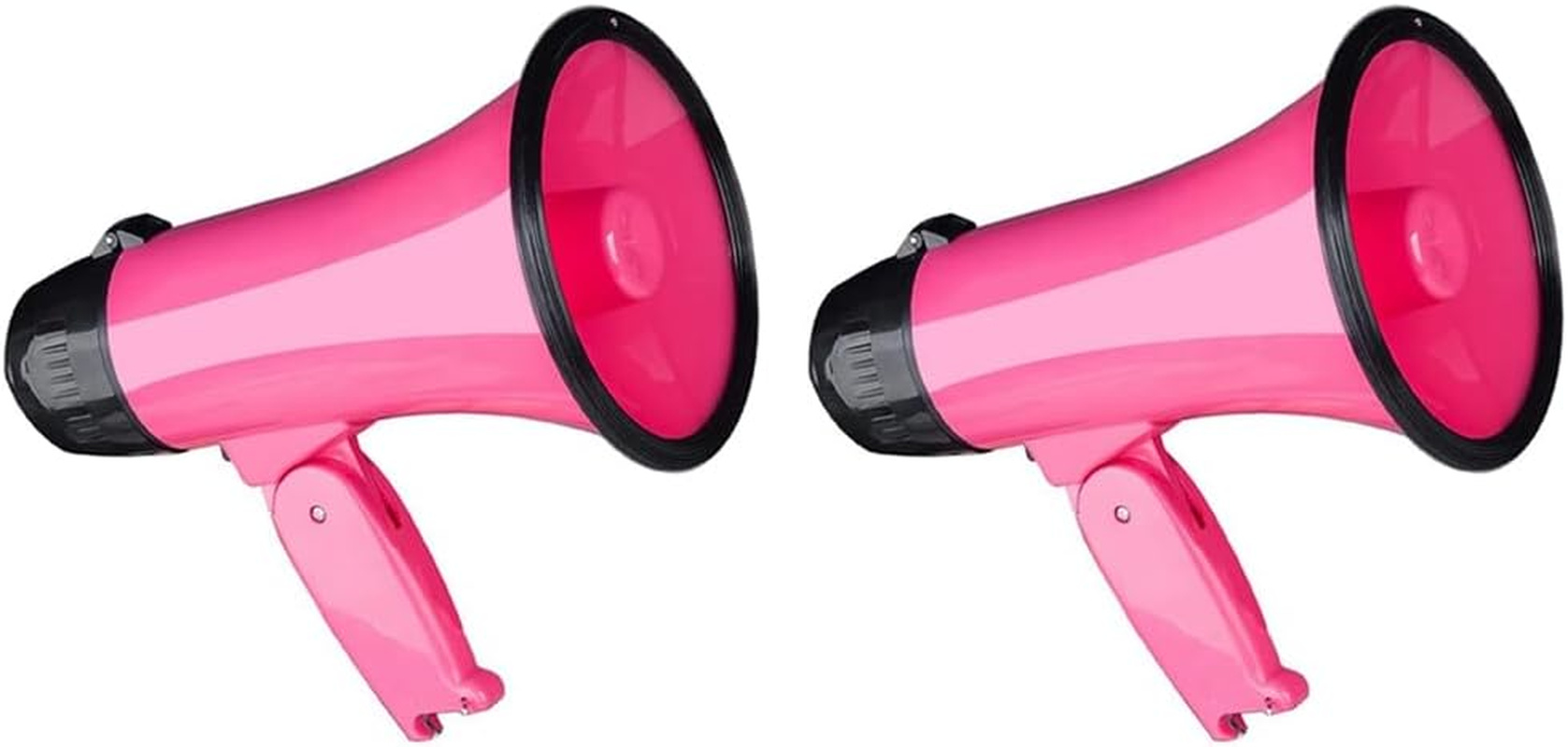 Utopially 2X 25 Watt Compact Speaker PA Bullhorn - with Built-In Siren, Voice Recorder, Bottle Opener,Pink image number 5