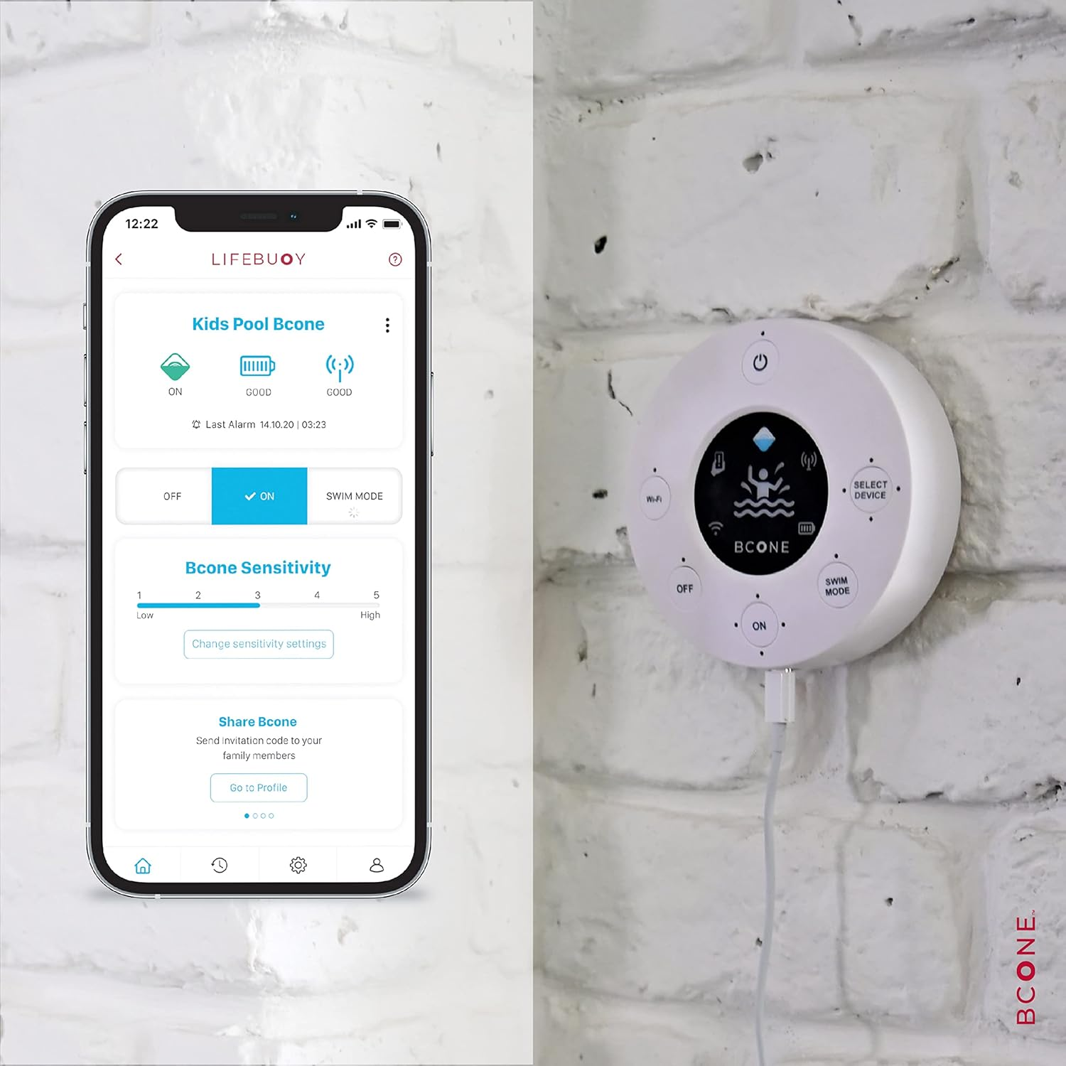 LIFEBUOY Bcone Replacement Home Unit for Bcone Pool Safety Alarm System image number 2