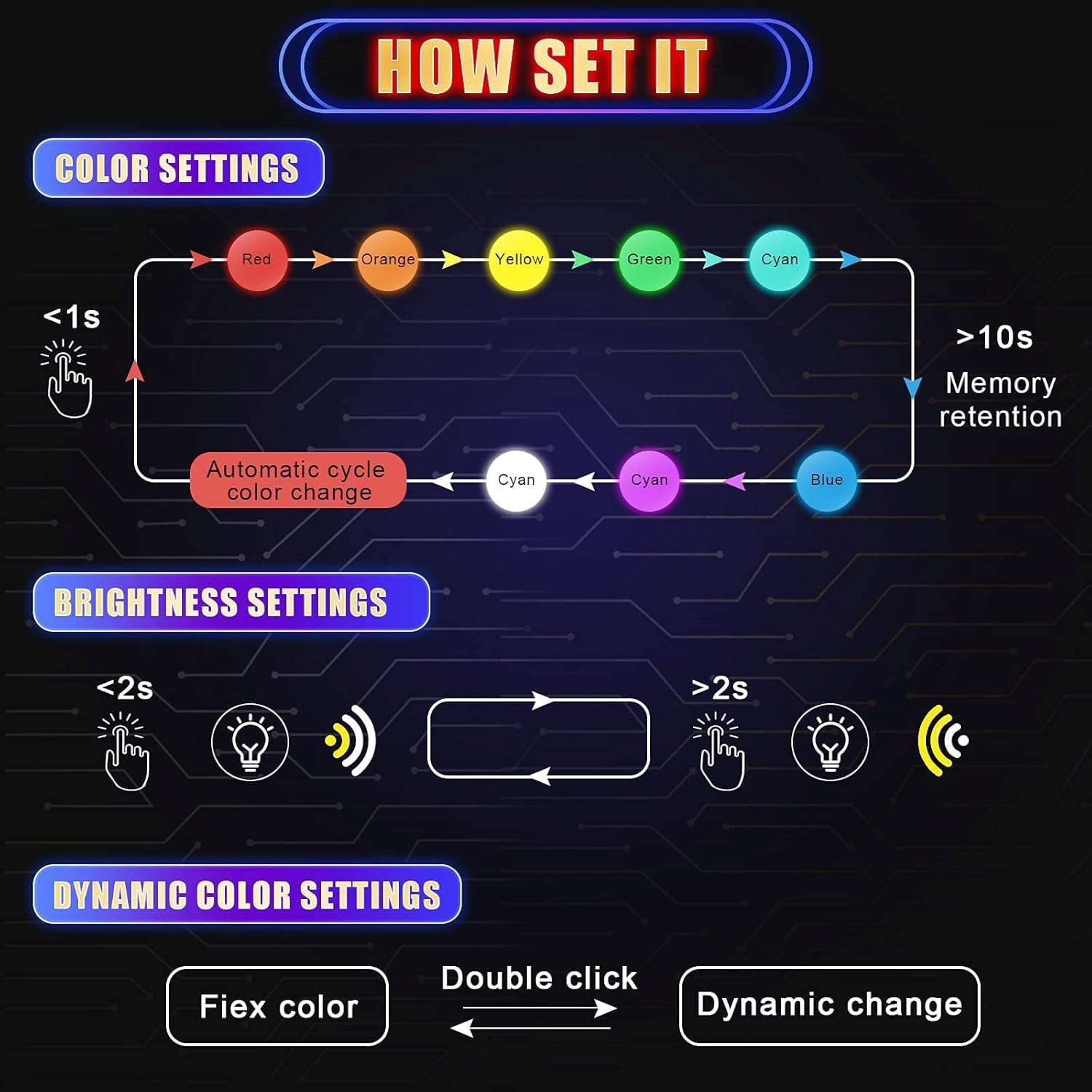 Mini USB LED Light, 8 Colors Car LED Interior Lighting 5V Smart USB Atmosphere Light, Laptop Keyboard Office Decoration Night Lamp, Adjustable Brightness image number 4