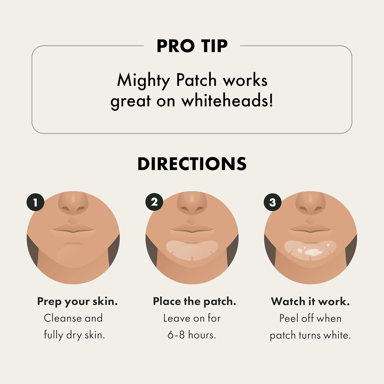 Hero Cosmetics Mighty Patch Chin Patch - Hydrocolloid Acne Pimple Patch for Covering Zits and Blemishes - Spot Stickers for Chin, 8 Patches image number 6
