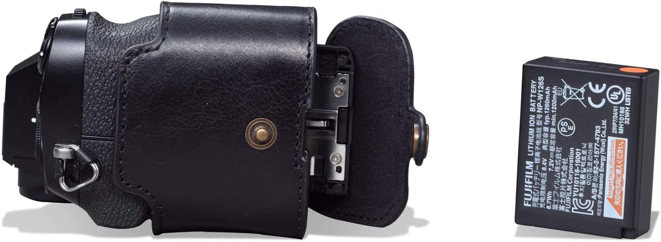 Megagear Ever Ready Genuine Leather Camera Half Case Compatible with Fujifilm X-S10 - Black image number 3