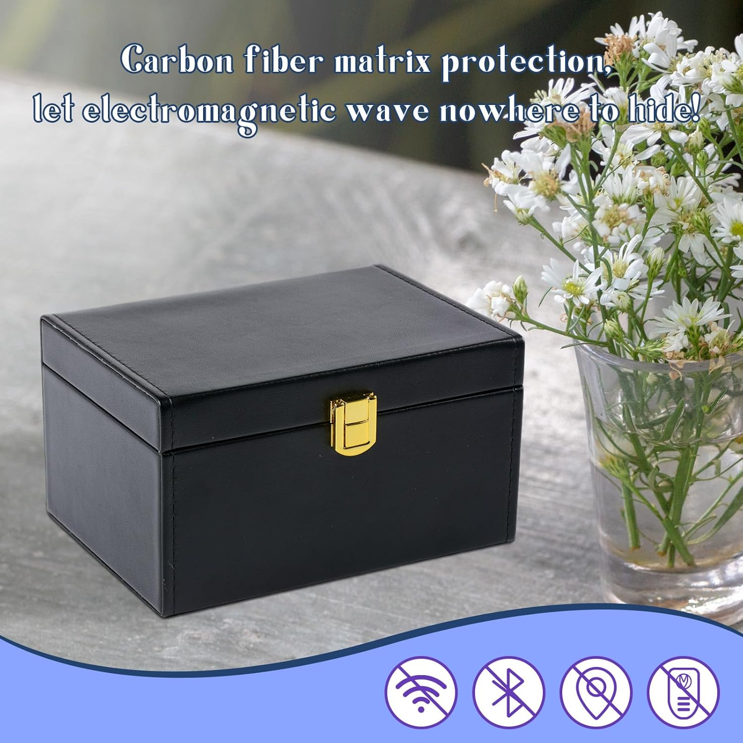 Faraday Box with 2 Faraday Bags Value Set for Car Key Signal Blocker Box Keyless Entry Car Key Safe Protector Anti-Theft Shield RFID Blocking Set for Keys and Phones image number 4