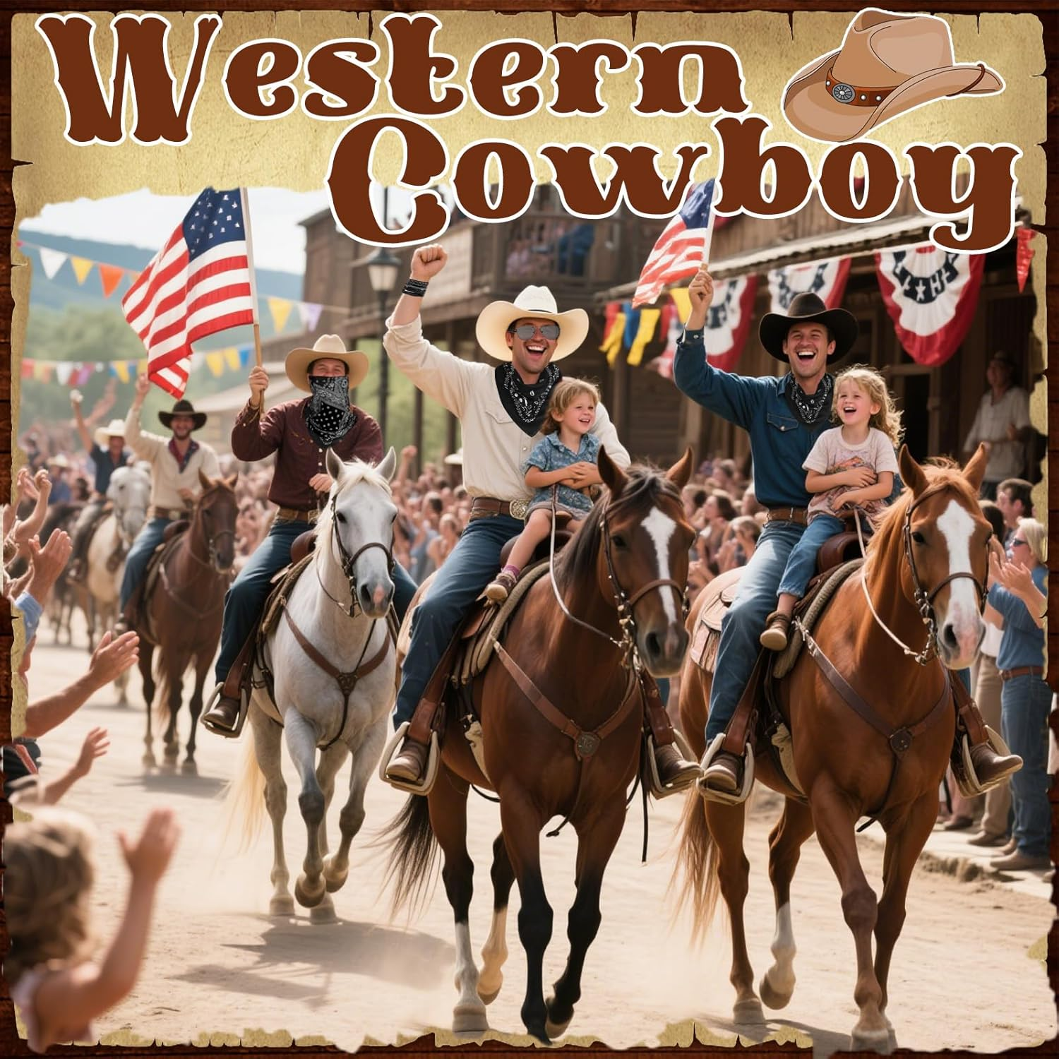 Cowboy Costume Outfit for Men Women