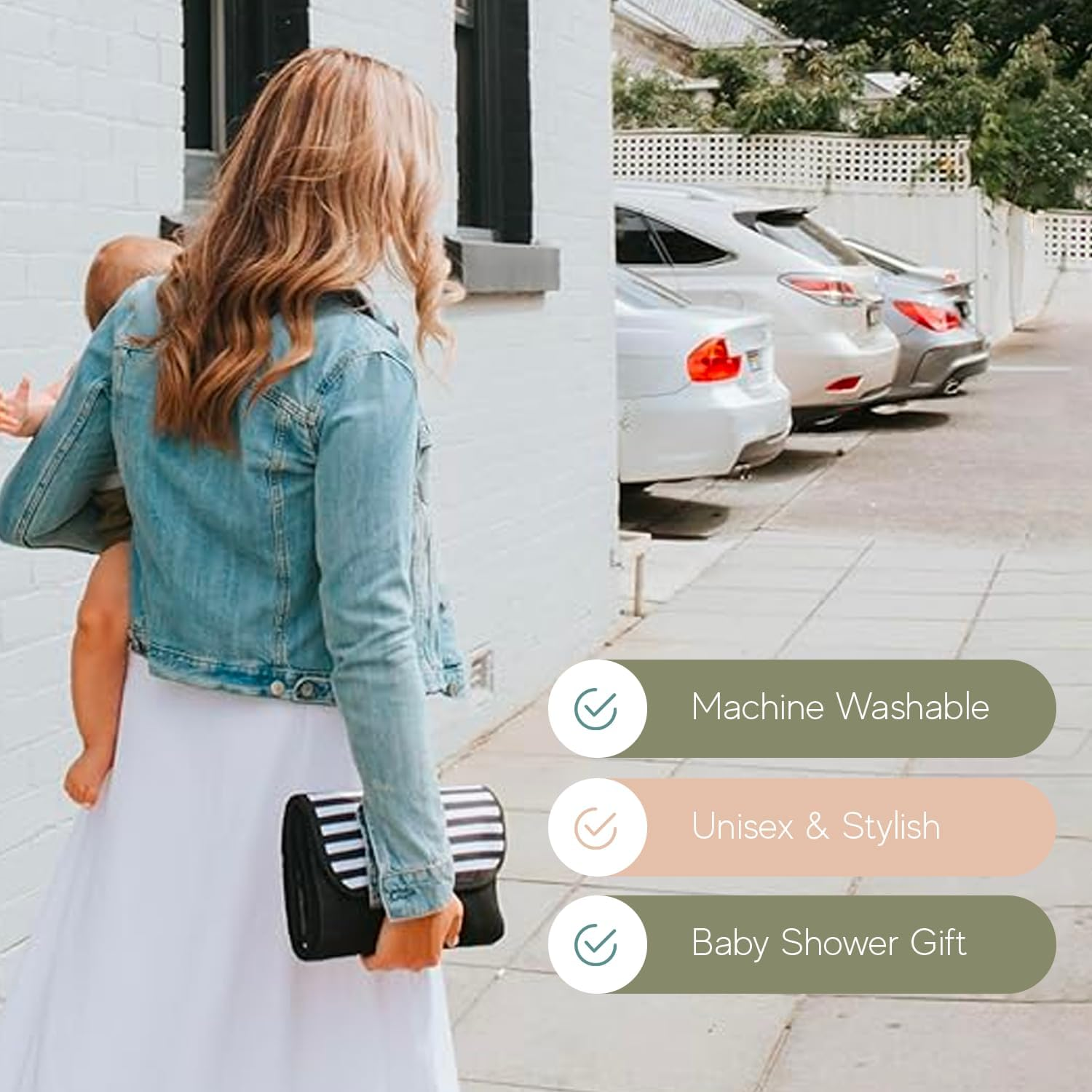 Portable Nappy Changing Mat - Change Pad for Newborn Girl & Boy &ndash; 90Cm X 32Cm (Unfolded) W/Pocket &ndash; Waterproof Travel Changing Kit and Clutch - Baby Gift by Zoe Sage image number 5