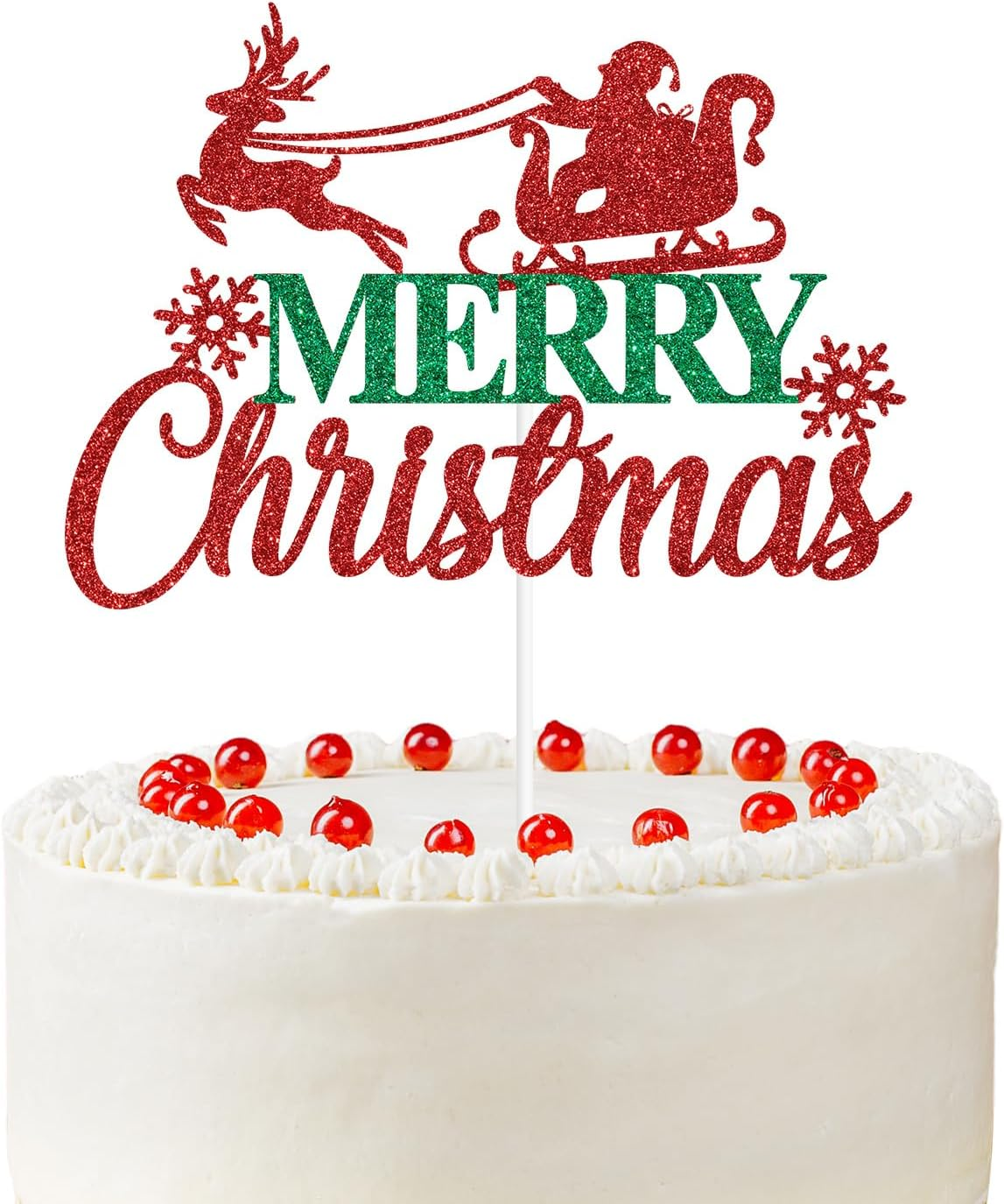 Merry Christmas Cake Topper, Be Merry, Happy New Year, Happy Holiday, Xmas/New Year Eve Party Decorations Supplies image number 3