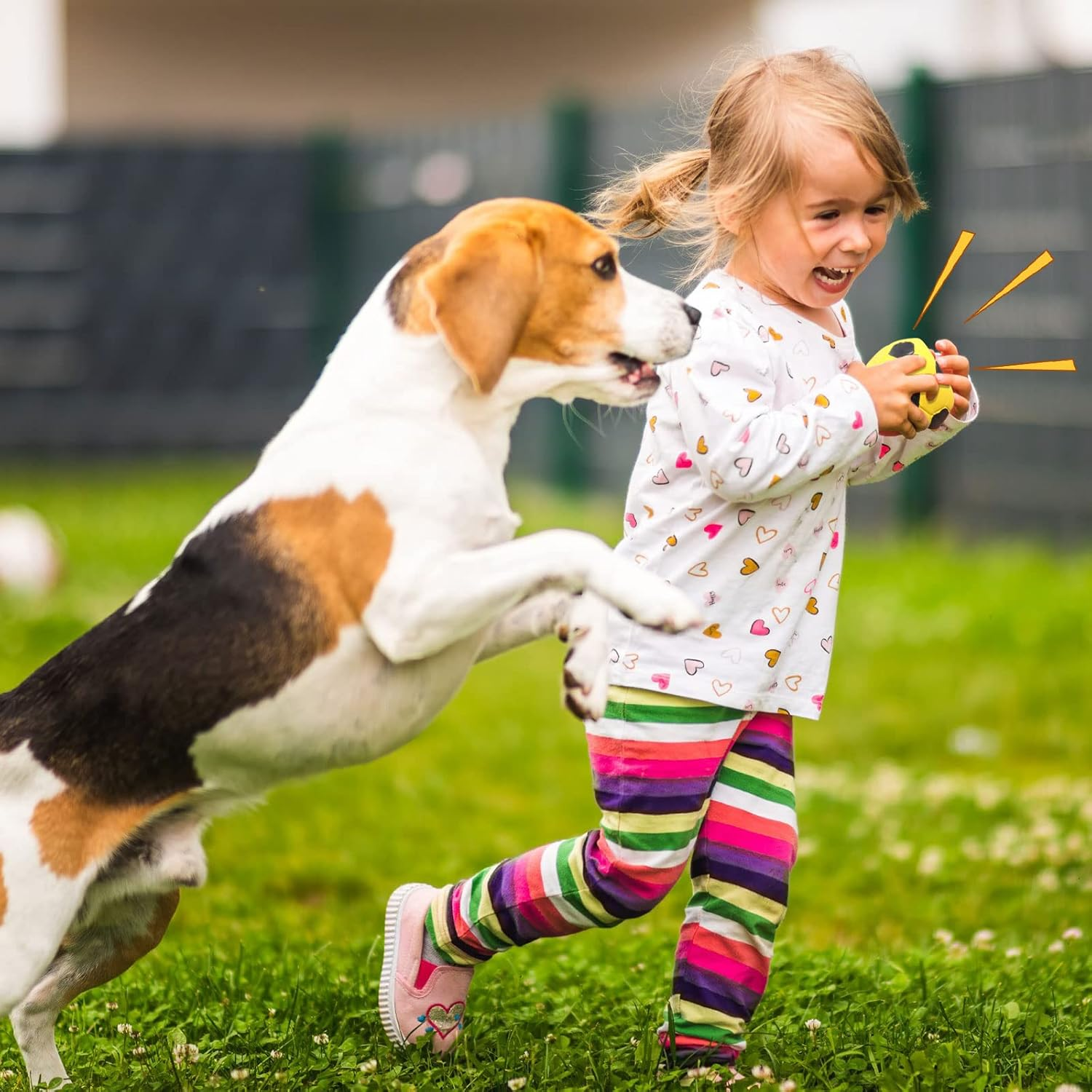 Sumind 9 Pcs Latex Squeaky Dog Toys, Soccer Ball Interactive Fetch Toys, Soft Football Puppy Chew Balls for Small, Medium and Large Dogs image number 1