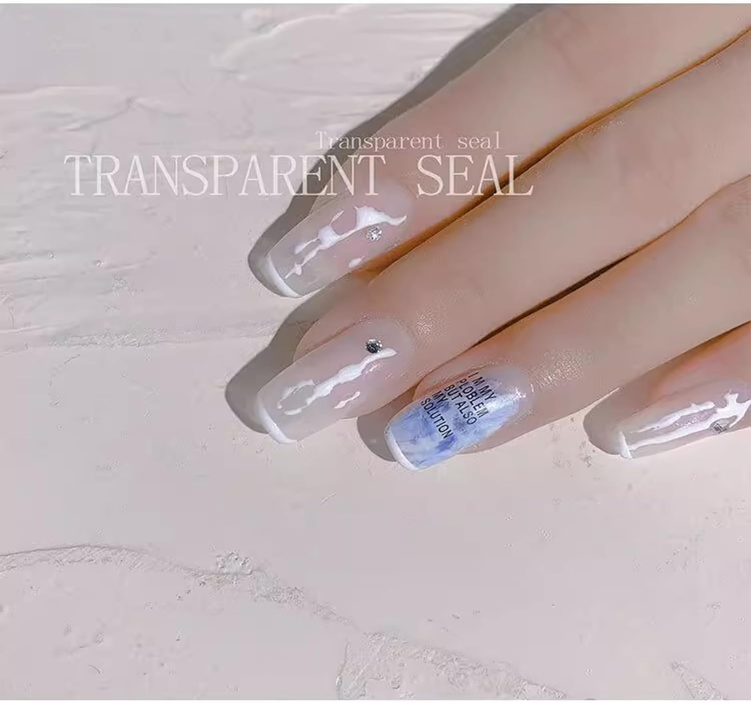 Corigly French Nail Stamper with Scrapers : Nail Art Clear Jelly Stamp for French Manicure, Long Silicone Nail Stamper French Tip with Heads for Home Nail Art Polish Salon image number 2