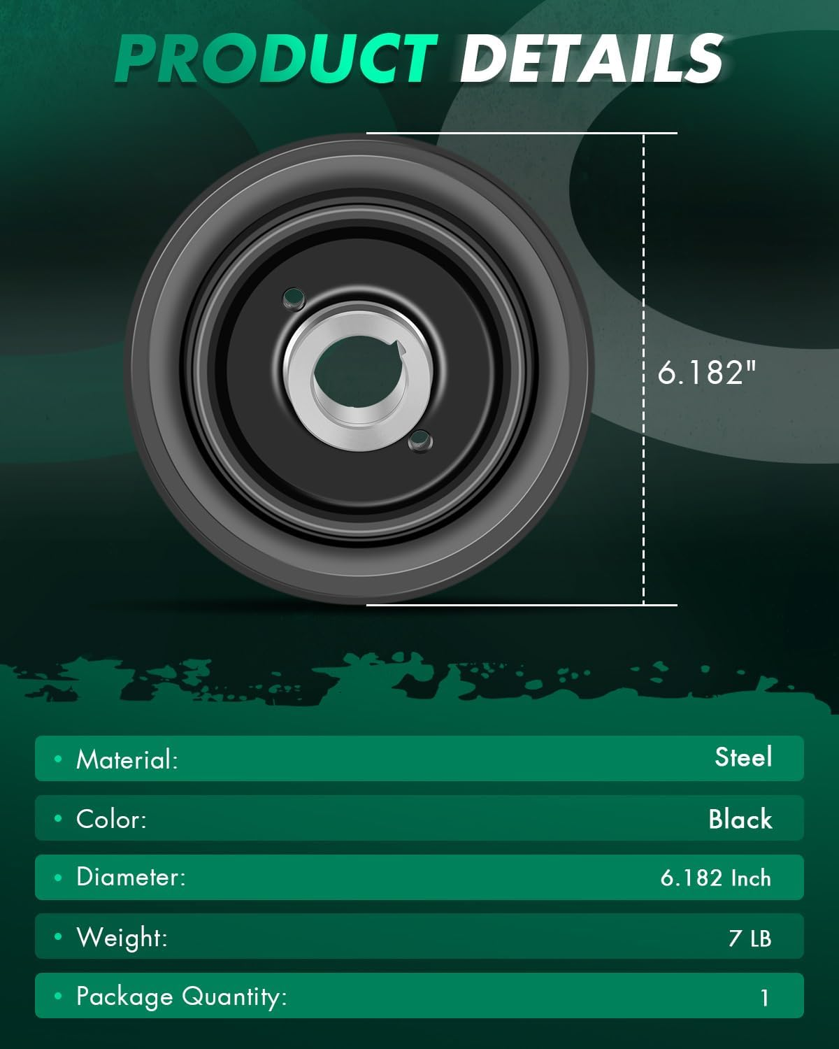 SCITOO 1340820010 Harmonic Balancer Crankshaft Pulley Fits 2004-2006 for Lexus ES330 RX330 2001-2007 for Toyota Highlander image number 3