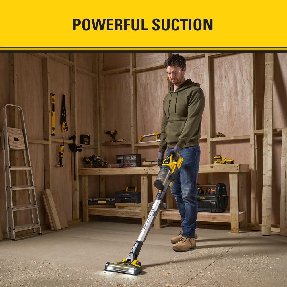 STANLEY FATMAX V20 | 18V Cordless Stick Vacuum Kit - Cyclonic Suction & HEPA Filter for Workshop & Car Clean-Up, 2.0 Ah Battery & Charger image number 1