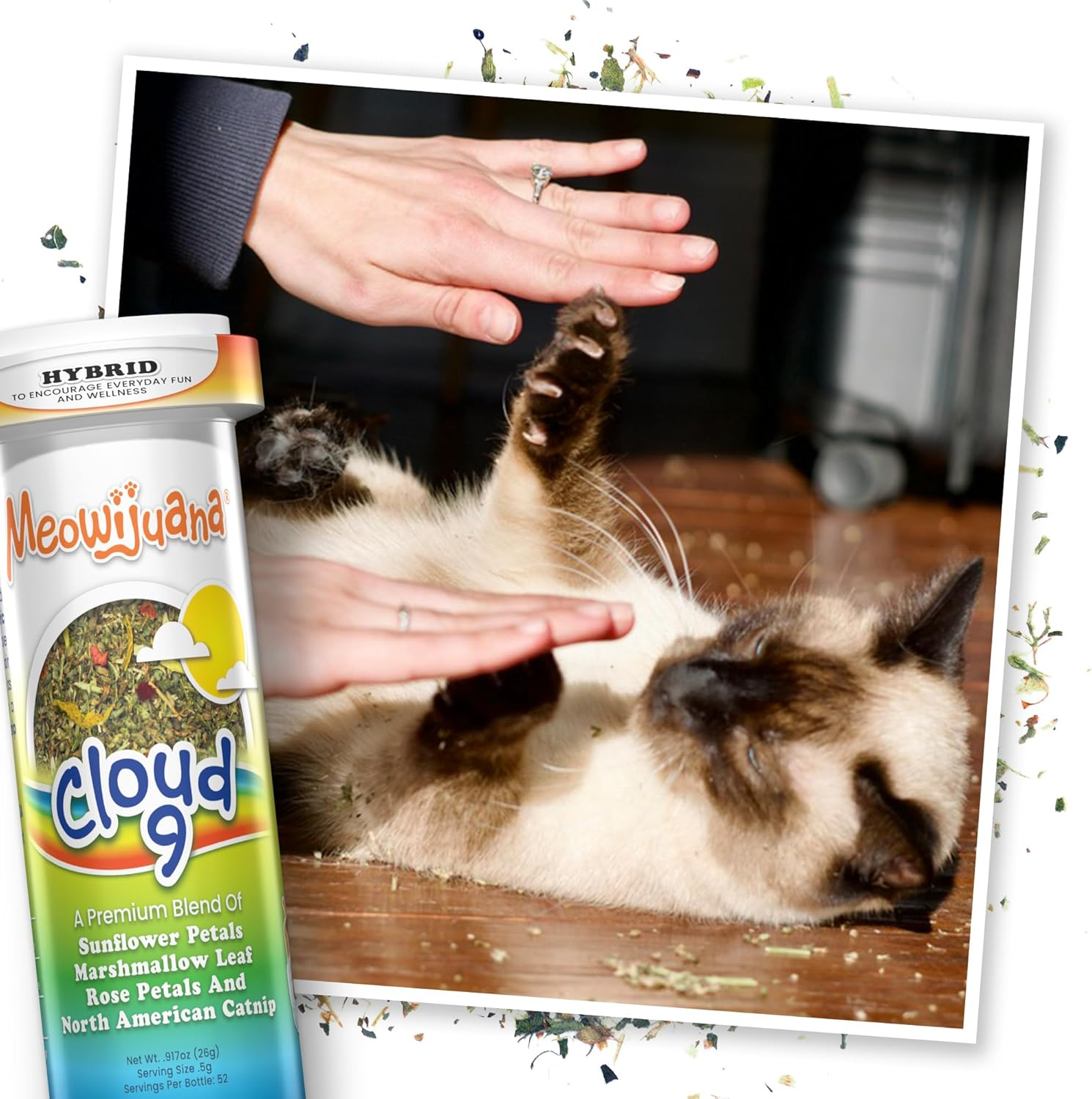 Meowijuana | Get a Rise Bundle | Get a Rise Refillable Balloon Toy and Cloud 9 Catnip Blend | Promotes Play and Cat Health | Includes Organic Catnip image number 3